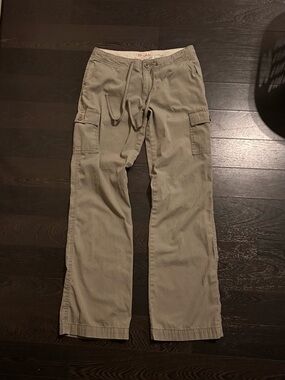 Y2K Spring Cargo Pants in Light Khaki Slight Green Casual Vintage